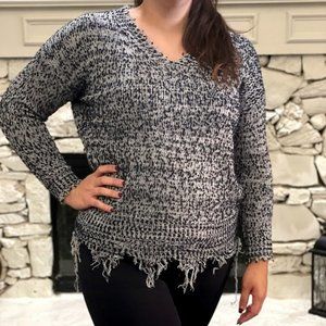 A Frayed You'll Love It Sweater-Oreo